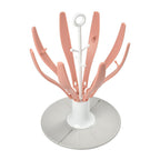 Beaba Baby Bottle Flower Drying Rack, Portable, Compact Drying Rack for 8 Bottles and Accessories with Removable Water Collection Tray, Space-Saving & Dishwasher Safe,  Easy to Fold, Suitable for Baby Bottles, Sipper Cups, and Baby Feeding Essentials
