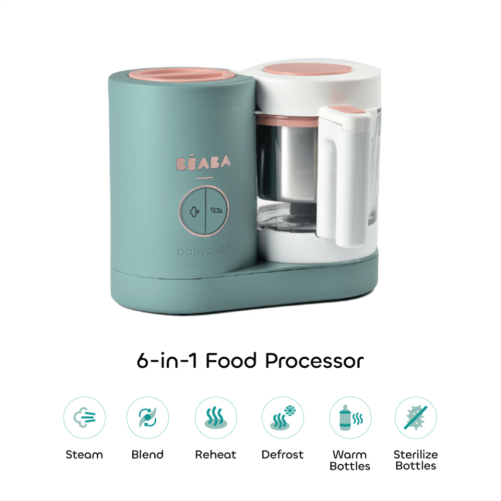Beaba Babycook Neo-6 In 1 Baby Food Processor, Blender, Steamer, Cooker & Sterilizer, Portable Baby Food Cooker, Puree Maker and Warmer