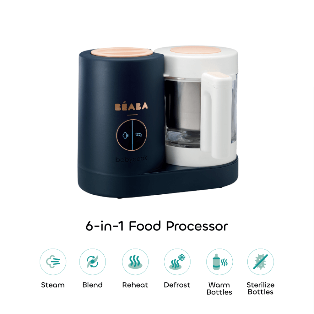 Beaba Babycook Neo-6 In 1 Baby Food Processor, Blender, Steamer, Cooker & Sterilizer, Portable Baby Food Cooker, Puree Maker and Warmer