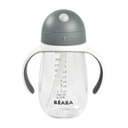 Beaba 2-in-1 Baby Sipper Water Bottle, Anti Spill Sippy Cup with Soft Silicone Straw for Toddlers, Kids, 100% Waterproof, Easy to Open, Removable Handles, Tritan and Silicone - 300 ml, 8m+