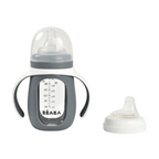 Beaba 2 in 1 Glass Bottle With Sleeve - 210 ml