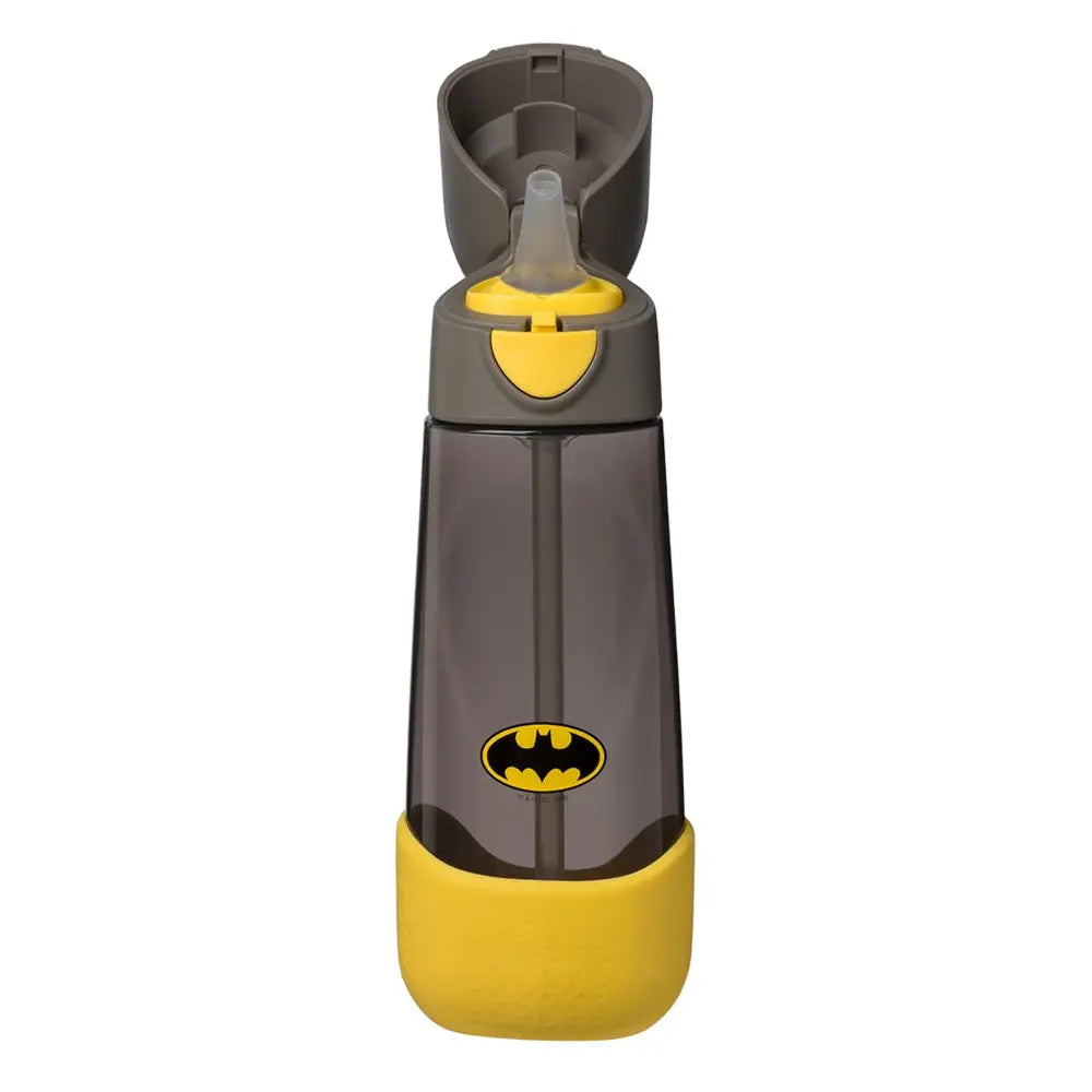 B.Box Warner Bros Batman Tritan Straw Water Bottle for Kids – 600ml, Durable & Spill-Proof, BPA-Free, Easy Grip Design – Multicolor
