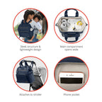 Skip Hop Mainframe Wide Open Diaper Backpack - Navy
