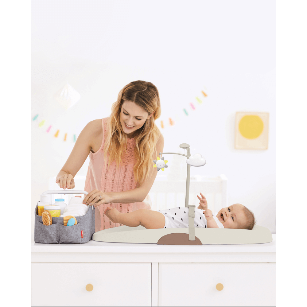Skip Hop Nursery Style Wipe-Clean Changing Pad Oat Birth+ to 24M