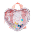 Skip Hop Bags Clear Glitter Heart Backpack (3Y to 6Y) Transparent