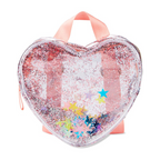 Skip Hop Bags Clear Glitter Heart Backpack (3Y to 6Y) Transparent