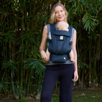 Ergobaby Omni Deluxe Baby Carrier, Lightweight Breathable Soft Mesh, Enhanced Lumbar Support, Adjustable Waistbelt & Cross Straps, Privacy Hood, 4 Carry Positions, 6 Storage Pockets, 3-20Kgs, 0-4 years, Midnight  Blue