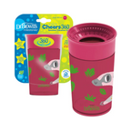 Dr. Brown’s Smooth Wall Cheers 360 Cup, 10 oz/300 mL - Red Deco