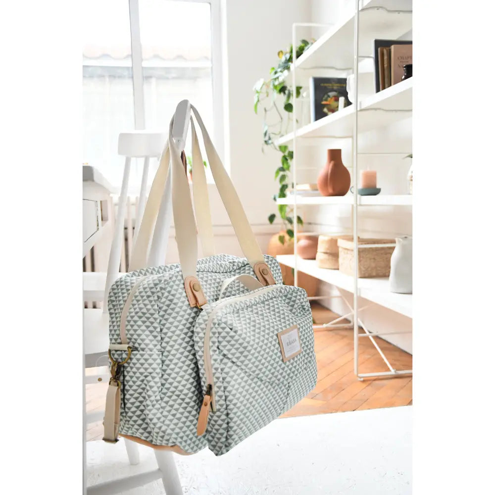 Beaba Geneva Baby Diaper Bag – Multifunctional Travel baby Bag with Large Capacity, Multi-Pocket Organizer with Changing Pad, Insulated Bottle Pouch, Pacifier Pouch & Stroller Clips, Ideal for Moms & Dads On the Go