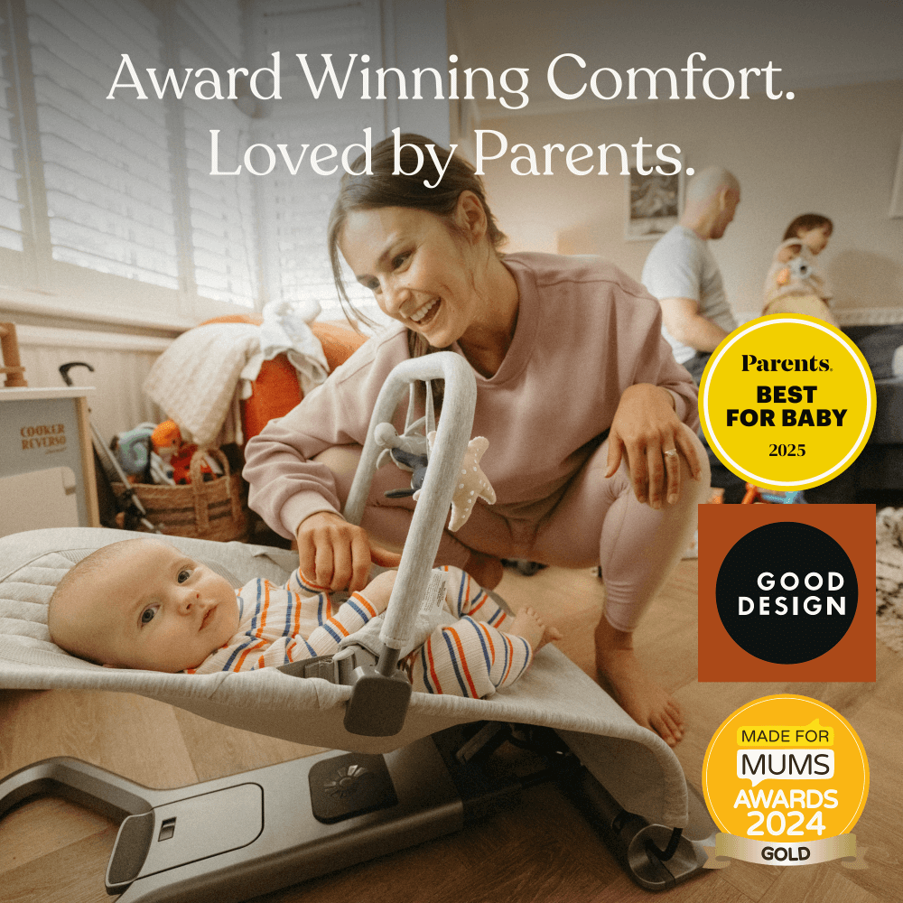 Ergobaby Evolve 3-in-1 Bouncer, Adjustable Multi-Position Baby Bouncer Seat with Newborn Insert, Head to Hip Support, Ergonomic & Lightweight Rocking Chair, Folds Flat for Easy Storage, 2-13 Kgs, 0 - 2 Years
