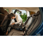 Nuna Base Curv ISOFIX Car Seat Base-Smart Swivel Lock- Button For 360 Degrees Rotation Adjustment-With Steel Stability Leg-Caviar