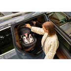 Nuna Base Curv ISOFIX Car Seat Base-Smart Swivel Lock- Button For 360 Degrees Rotation Adjustment-With Steel Stability Leg-Caviar