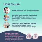 BiBaDo Short Sleeve Coverall Weaning Bib