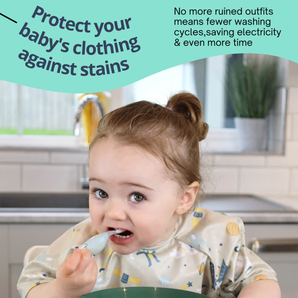 BiBaDo Short Sleeve Coverall Weaning Bib