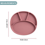 BiBaDo Silicone Suction Plate for Baby, Divider Plate for Self Baby Feeding