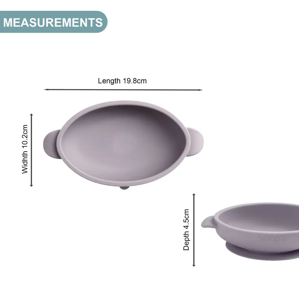 BiBaDo Silicone Suction Bowl – Non-Slip, Easy Scoop Oval Shape Feeding Bowl for Baby– BPA Free