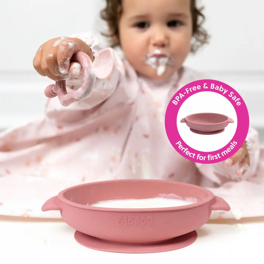 BiBaDo Silicone Suction Bowl – Non-Slip, Easy Scoop Oval Shape Feeding Bowl for Baby– BPA Free