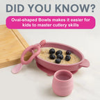 BiBaDo Silicone Suction Bowl – Non-Slip, Easy Scoop Oval Shape Feeding Bowl for Baby– BPA Free