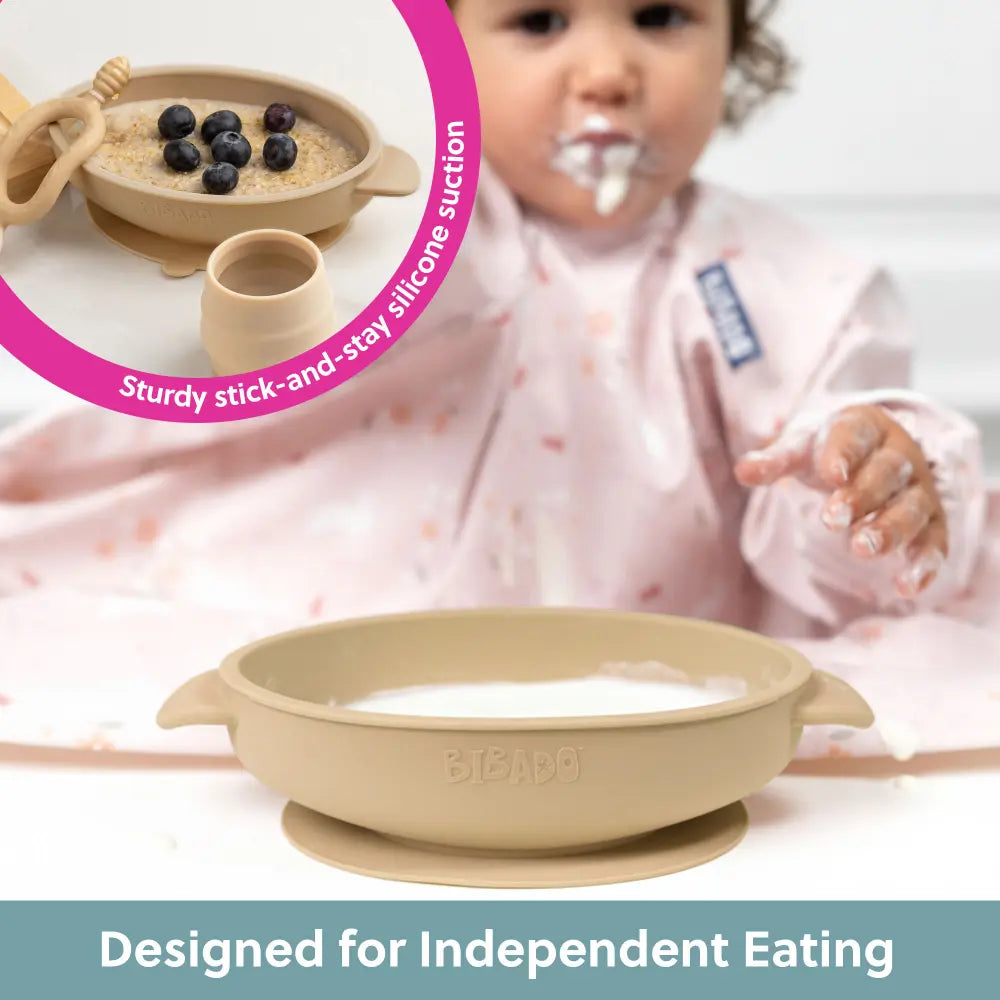 BiBaDo Silicone Suction Bowl – Non-Slip, Easy Scoop Oval Shape Feeding Bowl for Baby– BPA Free