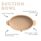 BiBaDo Silicone Suction Bowl – Non-Slip, Easy Scoop Oval Shape Feeding Bowl for Baby– BPA Free