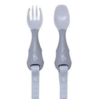 BiBaDo Handi Cutlery Set for Baby - Easy-Grip Spoon & Fork with Attachable Straps
