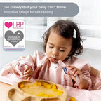 BiBaDo Handi Cutlery Set for Baby - Easy-Grip Spoon & Fork with Attachable Straps