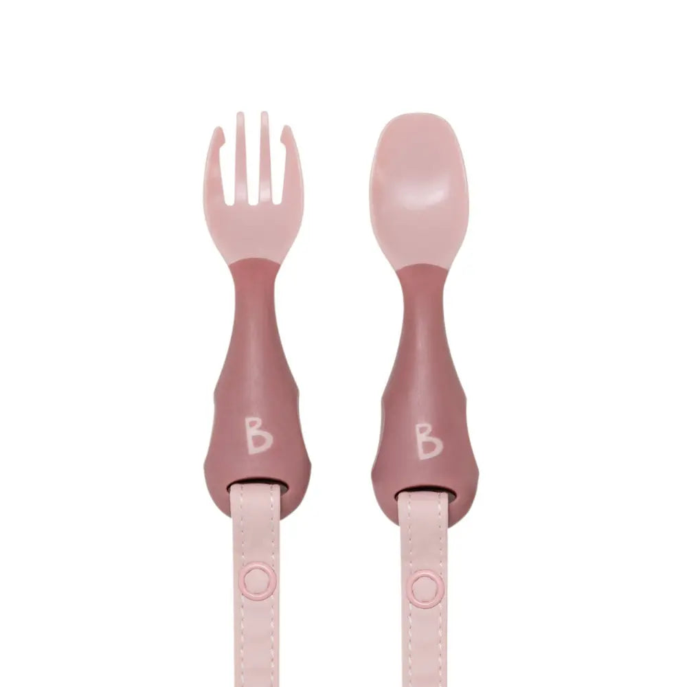 BiBaDo Handi Cutlery Set for Baby - Easy-Grip Spoon & Fork with Attachable Straps