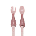 BiBaDo Handi Cutlery Set for Baby - Easy-Grip Spoon & Fork with Attachable Straps