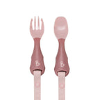BiBaDo Handi Cutlery Set for Baby - Easy-Grip Spoon & Fork with Attachable Straps