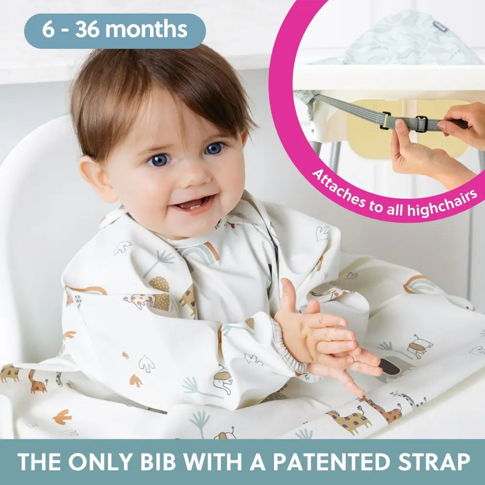 BiBaDo Short Sleeve Coverall Weaning Bib
