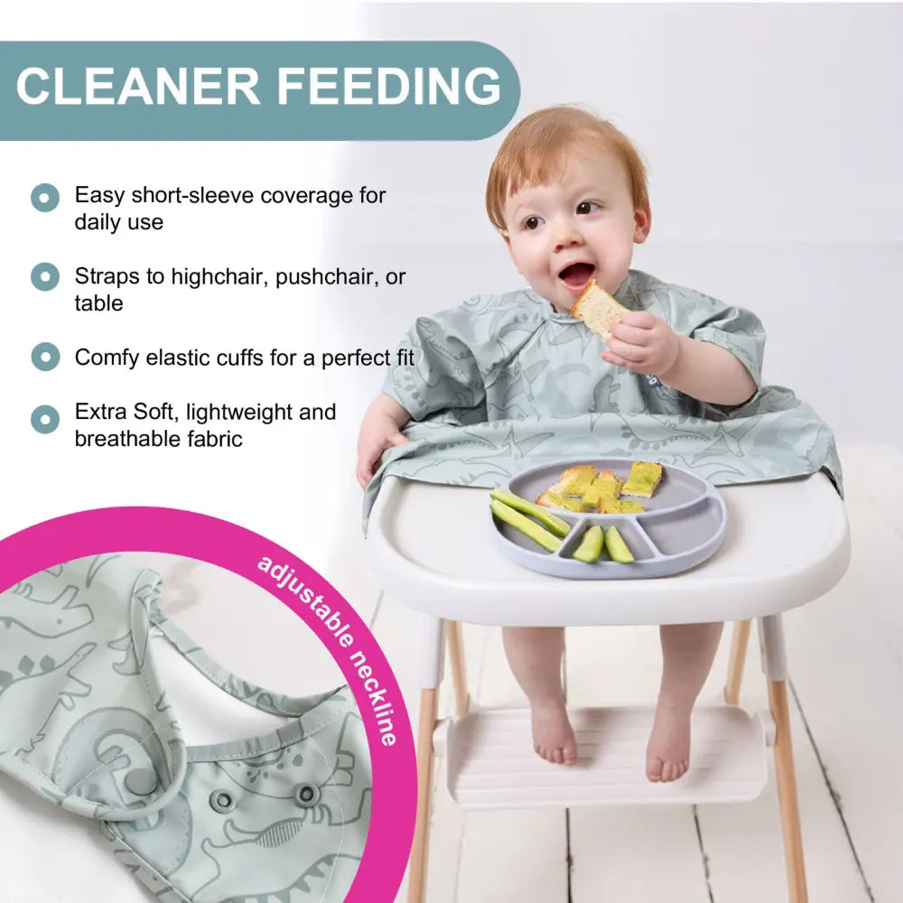 BiBaDo Short Sleeve Coverall Weaning Bib