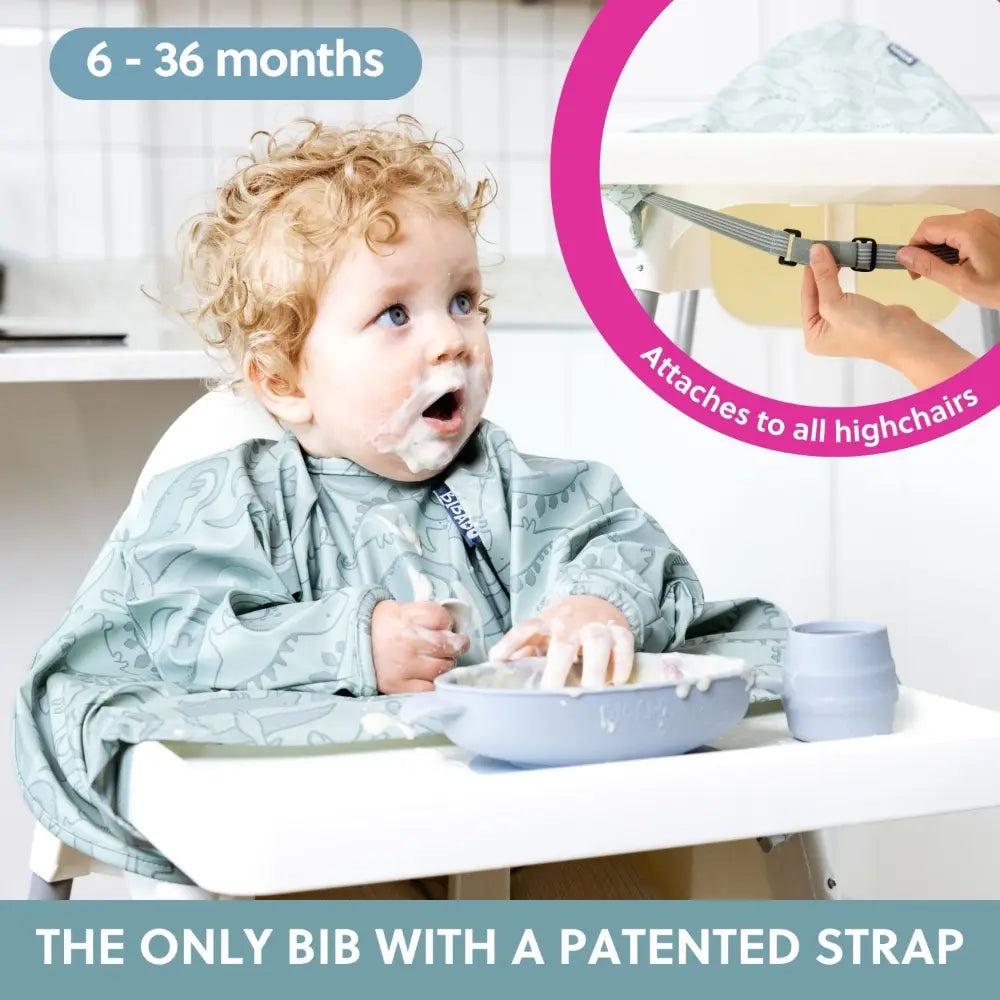 BiBaDo Short Sleeve Coverall Weaning Bib