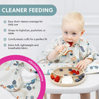 Bibado Stain & Water Proof Short Sleeve Coverall Shirt Weaning Bib Little Loader - Grey - For Infants