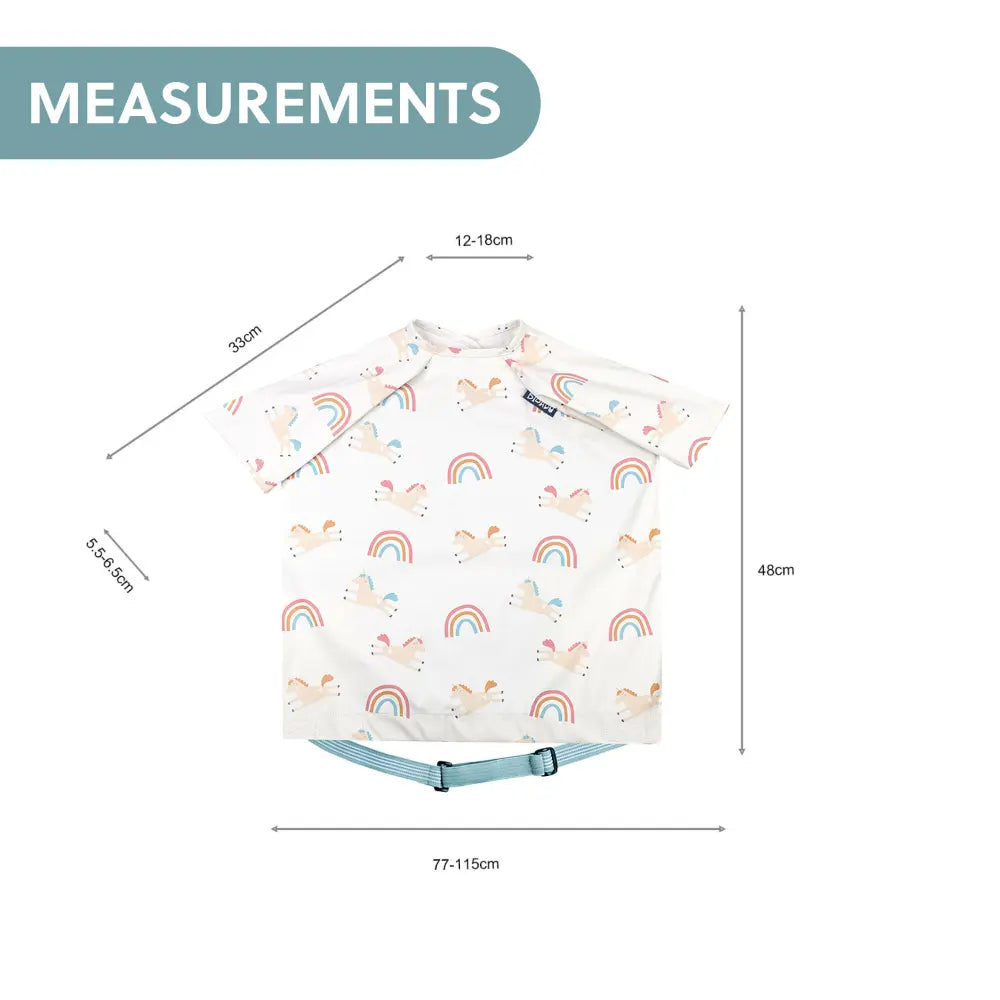Bibado Stain & Water Proof Short Sleeve Coverall Shirt Weaning Bib Fairytale Foodies - White - For Infants
