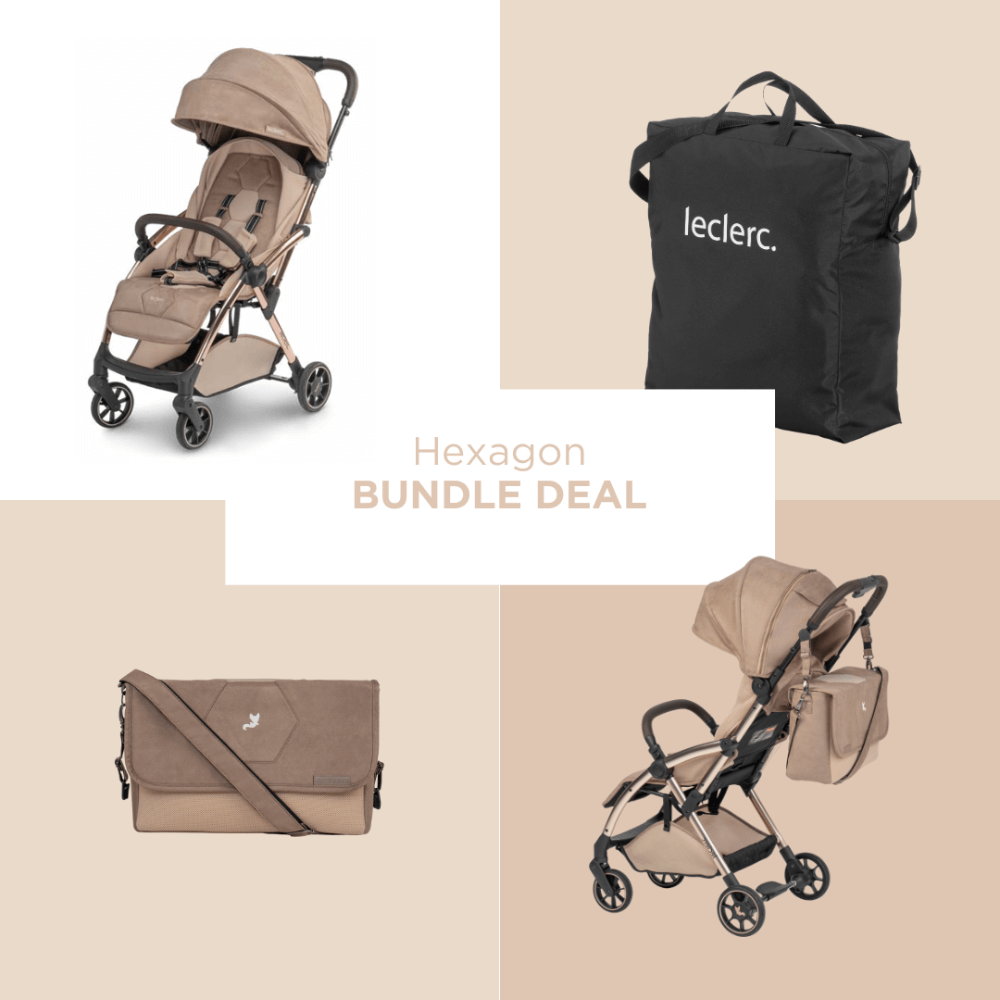 Leclerc Baby Hexagon Stroller + Diaper Bag Bundle Deal