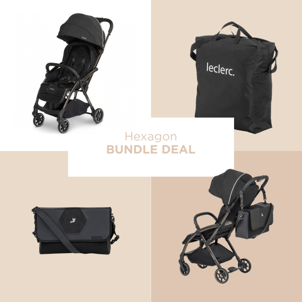 Leclerc Baby Hexagon Stroller + Diaper Bag Bundle Deal