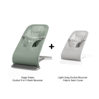 Ergobaby Evolve 3-in-1 Bouncer, Adjustable Multi-Position Baby Bouncer Seat with Newborn Insert, Head to Hip Support, Ergonomic & Lightweight Rocking Chair, Folds Flat for Easy Storage, 2-13 Kgs, 0 - 2 Years