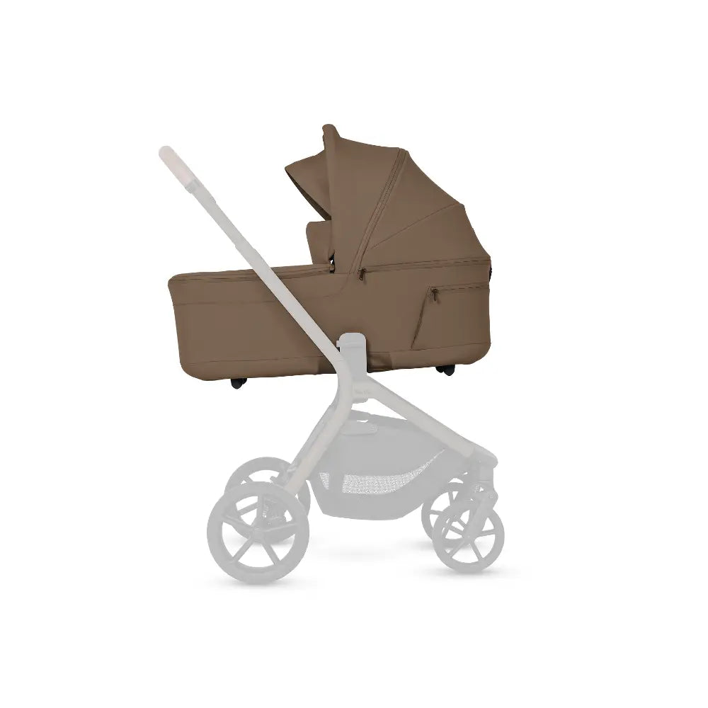 Silver Cross Breez Reversible Carry Cot Flat Recline|Height Adjustable Seat|Easy Fold|Rain Cover |0 to 6MY |Upto 9Kg - Maple
