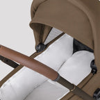 Silver Cross Breez Reversible Carry Cot Flat Recline|Height Adjustable Seat|Easy Fold|Rain Cover |0 to 6MY |Upto 9Kg - Maple