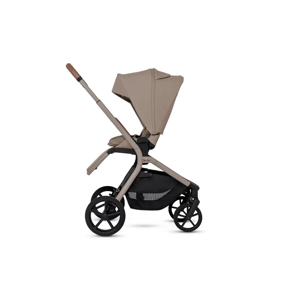 Silver Cross Breez Reversible Seat Stroller with Flat Recline|Height Adjustable Seat|All Terrain - All Wheel Suspension|One Hand Fold|Rain Cover & Post Adaptors|0 to 4Y |Upto 22Kg - Champagne