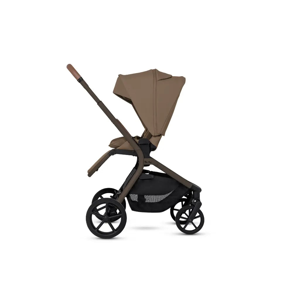 Silver Cross Breez Reversible Seat Stroller with Flat Recline|Height Adjustable Seat|All Terrain - All Wheel Suspension|One Hand Fold|Rain Cover & Post Adaptors|0 to 4Y |Upto 22Kg - Maple