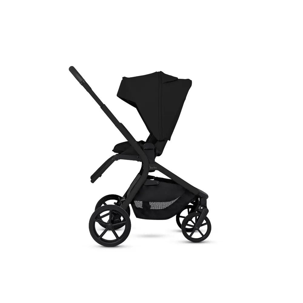 Silver Cross Breez Reversible Seat Stroller with Flat Recline|Height Adjustable Seat|All Terrain - All Wheel Suspension|One Hand Fold|Rain Cover & Post Adaptors|0 to 4Y |Upto 22Kg - Onyx