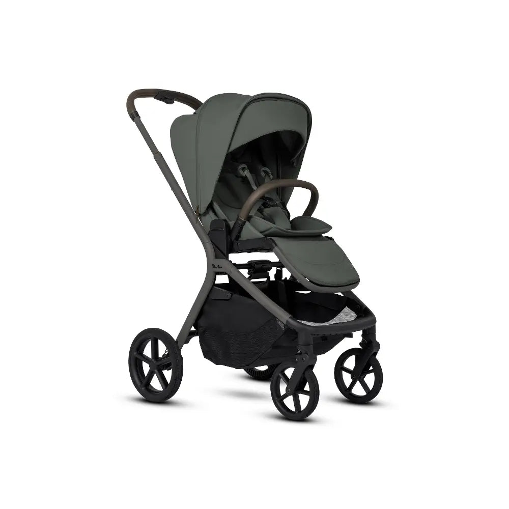 Silver Cross Breez Reversible Seat Stroller with Flat Recline|Height Adjustable Seat|All Terrain - All Wheel Suspension|One Hand Fold|Rain Cover & Post Adaptors|0 to 4Y |Upto 22Kg - Pewter