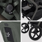 Silver Cross Breez Reversible Seat Stroller with Flat Recline|Height Adjustable Seat|All Terrain - All Wheel Suspension|One Hand Fold|Rain Cover & Post Adaptors|0 to 4Y |Upto 22Kg - Pewter