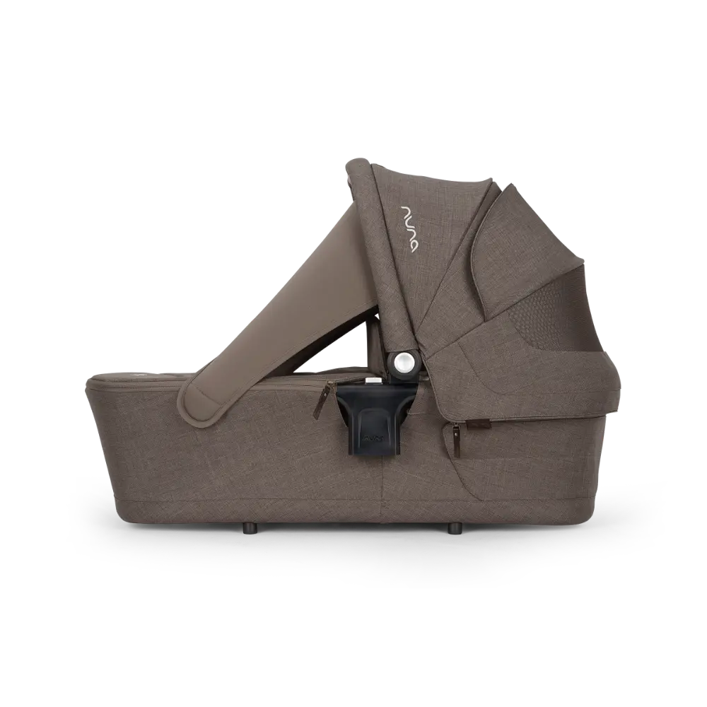 Nuna LYTL Baby Carry Cot-With Dream Drape & Ventilated Mesh Panel-Integrated Release Buttons-Compact & Flat Fold-Includes Rain Cover-Upto 9 Kg -  Chestnut