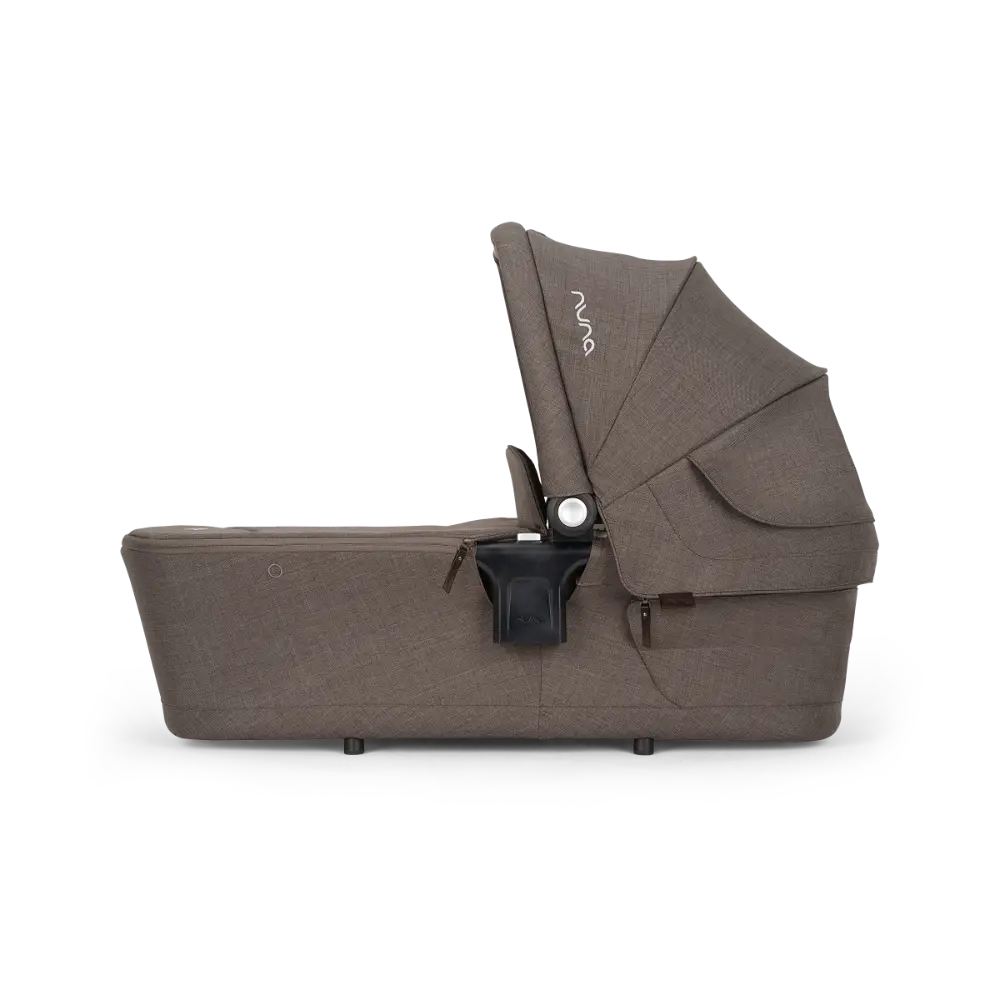 Nuna LYTL Baby Carry Cot-With Dream Drape & Ventilated Mesh Panel-Integrated Release Buttons-Compact & Flat Fold-Includes Rain Cover-Upto 9 Kg -  Chestnut