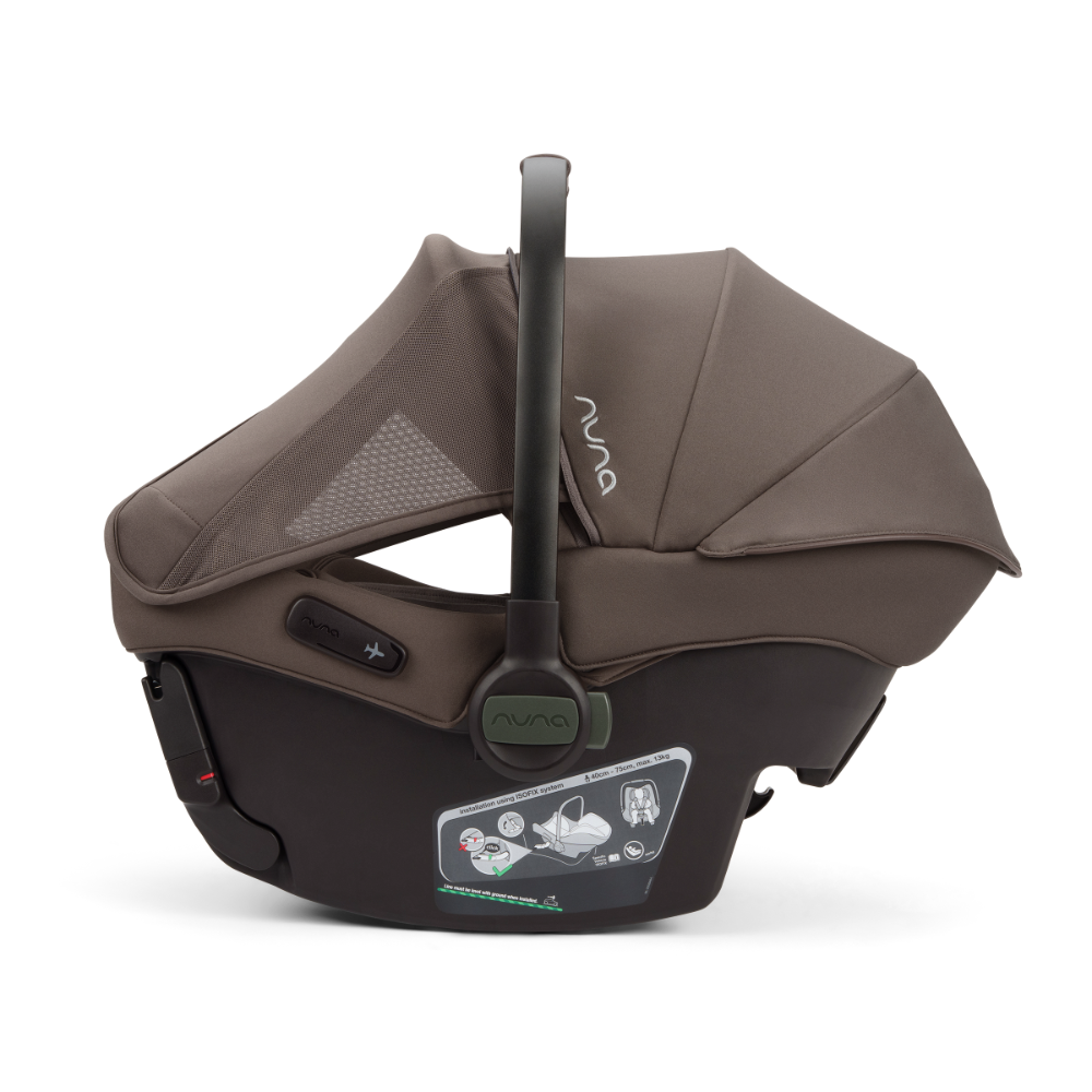Nuna Pipa Urbn Ultra Lightweight Infant Car Seat|TUV Aircraft Certified|Baseless Install with Build in ISOFIX|0-18 Months|Upto 13Kg - Chestnut