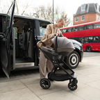 Nuna TRIV Next Reversible Seat Stroller with Flat Recline|Height Adjustable Handle Bar|All Terrain|All Wheel Suspension|One Hand Fold|Rain Cover & Post Adaptors|0 to 4Y (Upto 22Kg)-Granite