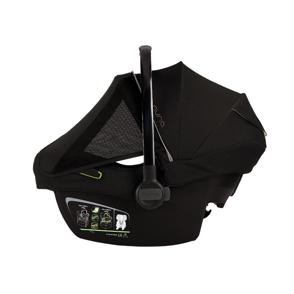 Nuna Pipa Next Baby Car Seat-Rear Facing-TUV Aircraft Certified-7 Positions Adjustable Headrest-Lightweight-All Over Side Impact Protection-For 0 to 1.5Y (Upto 13 Kg)-Riveted