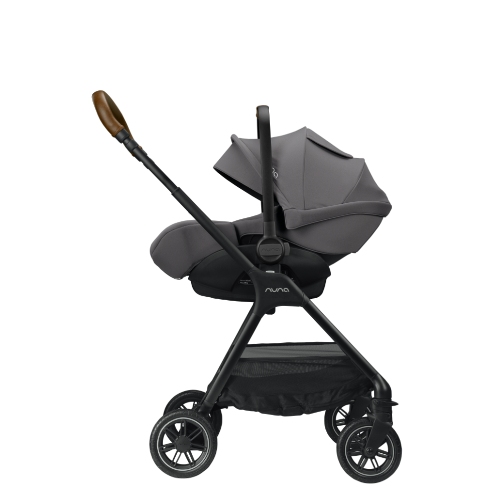 Nuna Arra Next Car Seat With Base Next-Car Seat Features (Rear Facing, 3 Positions & 157 Degrees Flat Reclining Seat, For 0 to 1.5Y-Base Features (Smart Swivel Lock, Steel Stability Leg) - Granite